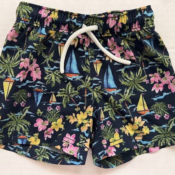 Baby Boy's Old Navy Summer Outfit Bundle - Yellow Top & Floral Shorts - Size 3-6 - Picture 6 of 7